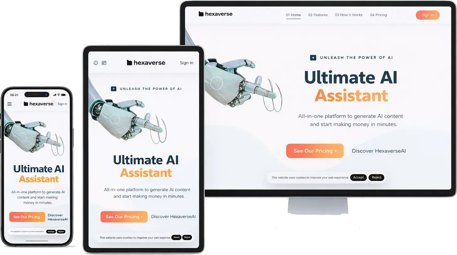 AI content generation platform admin workspace showing tools, usage credits and plan limits