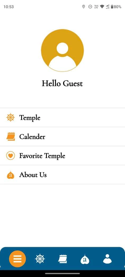 Personal User Profile, Favorite Temples & Settings