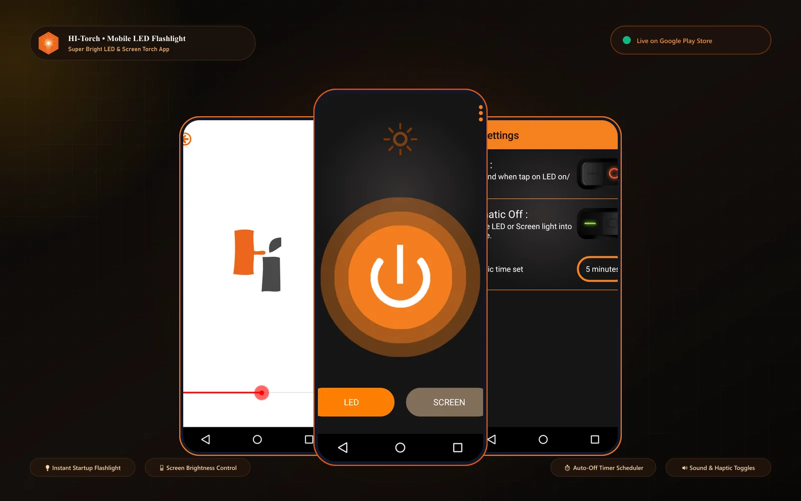 HI-Torch Mobile Flashlight App — Super Bright LED & Screen Torch