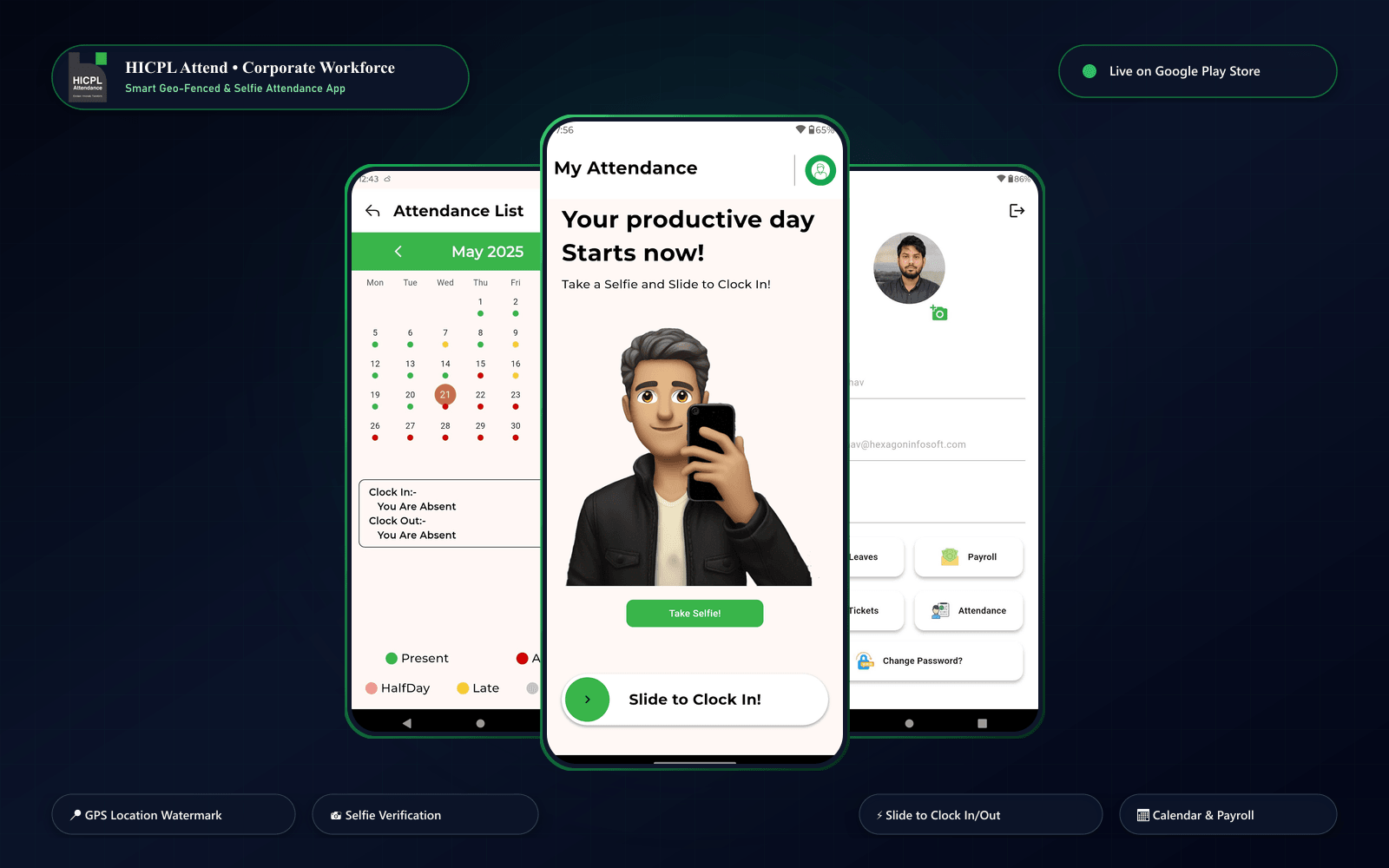 HICPL Attend — Enterprise Biometric & GPS Mobile Attendance App