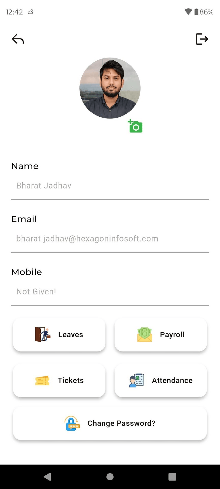 Employee Profile with Leaves, Payroll, Tickets & Settings