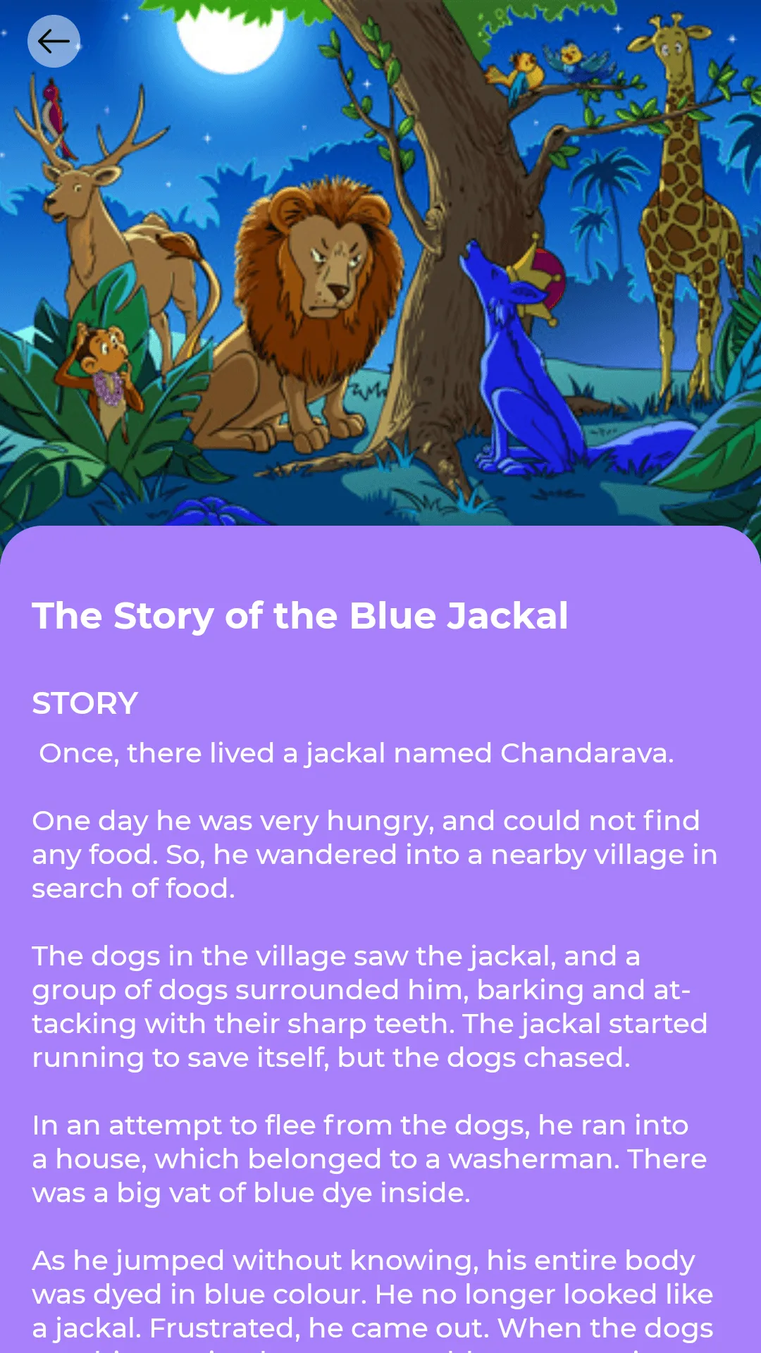 The Story of the Blue Jackal Illustrated Reader