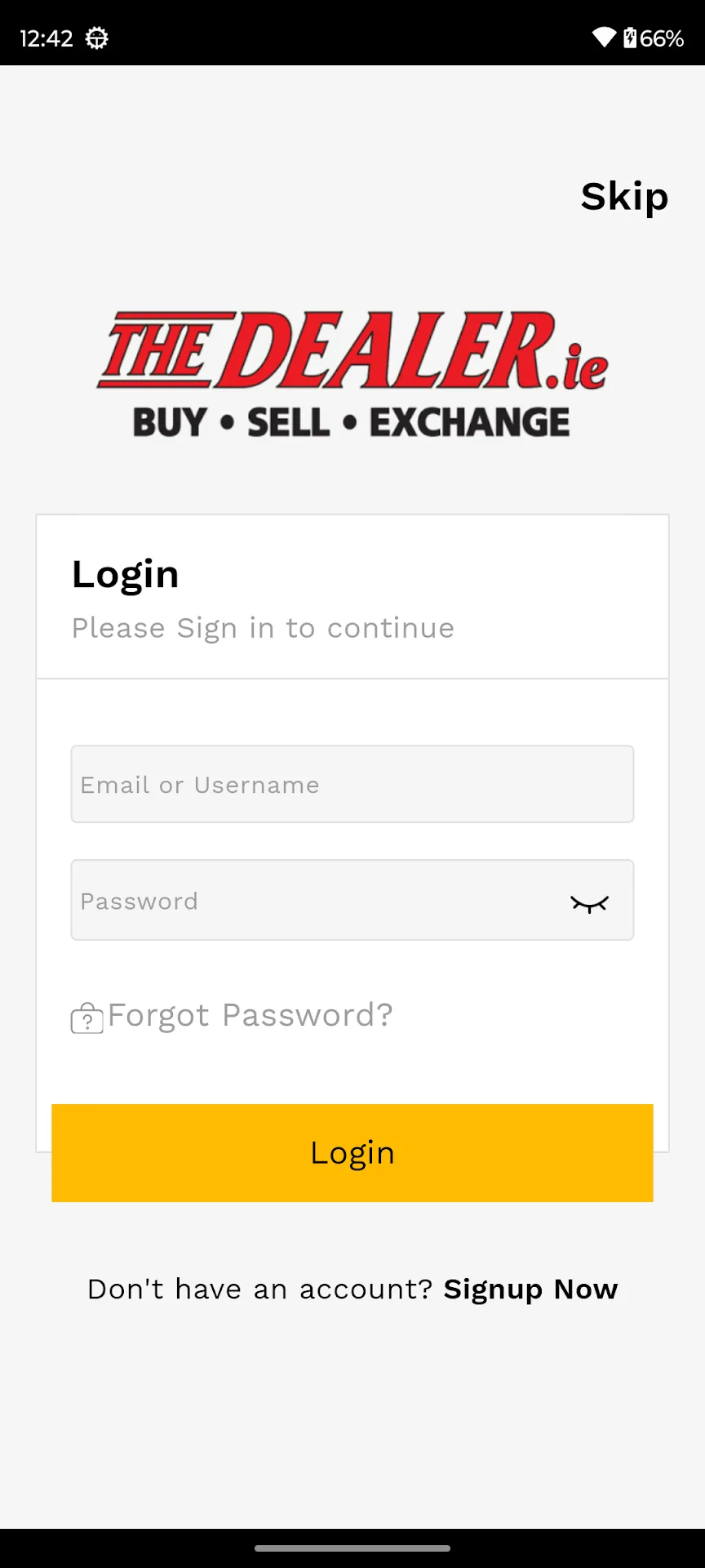 Secure User Login & Authentication Interface