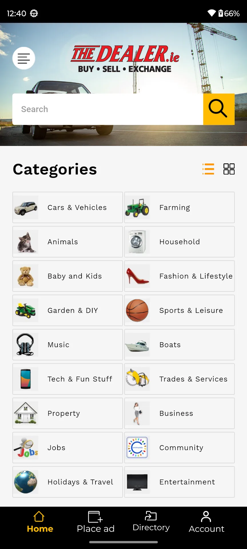 Marketplace Home Portal with 14+ Category Channels