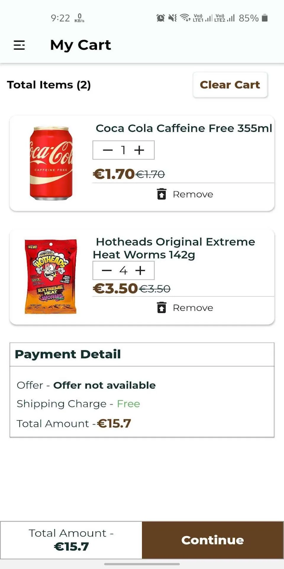 Shopping Cart & Frictionless Checkout Flow