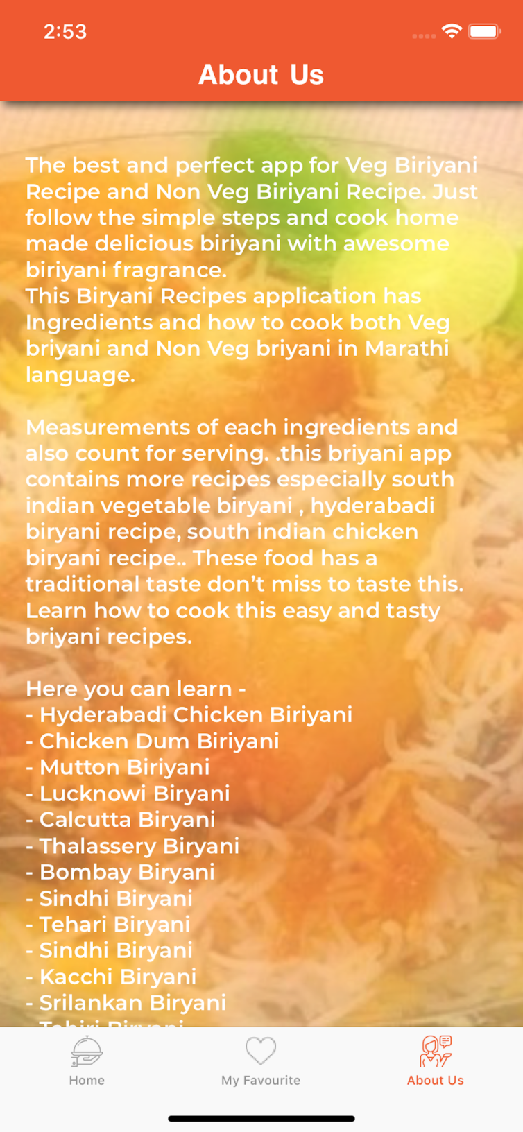 Biryani recipe Application (9)